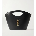 SAINT LAURENT vintage bronze hardware detachable and adjustable shoulder strap basket bag, single-shoulder crossbody bag, handbag, mini women\'s style, black